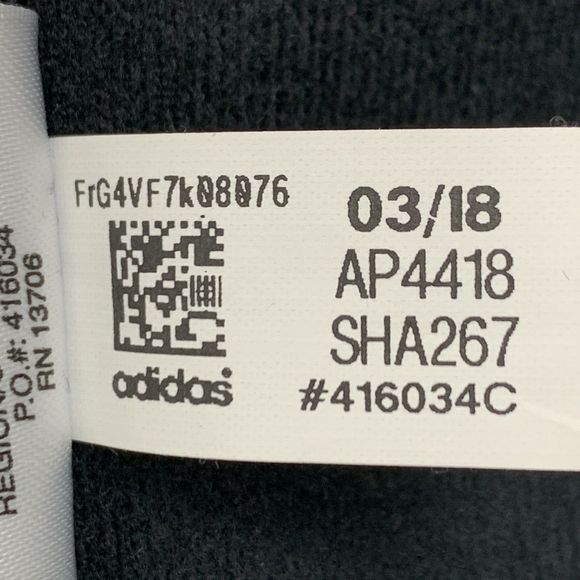 Adidas Kid's [Size 4] Full Zip‎ Black Mock Neck Track Jacket Three Stripes - Picture 8 of 8